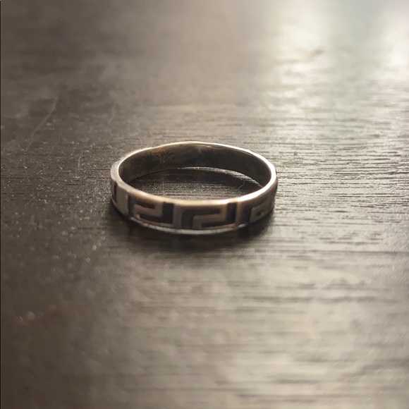 Textured Pattern Etched Band 925 Sterling Silver Ring Size 7 - Picture 4 of 5